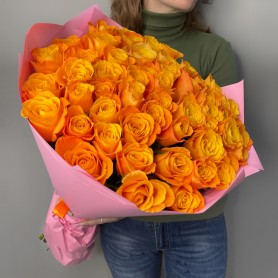 51 оранжевая роза